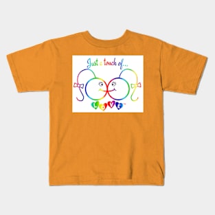 Just A Touch of LOVE - LGBTQIA+ Females - Vertical - Front Kids T-Shirt